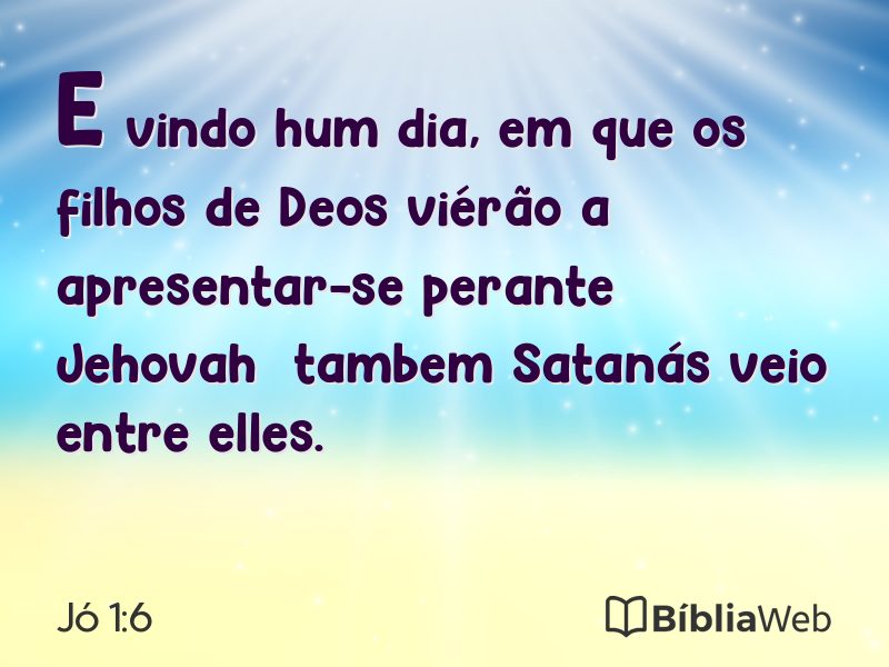Jó 1:6 em imagem para compartilhar