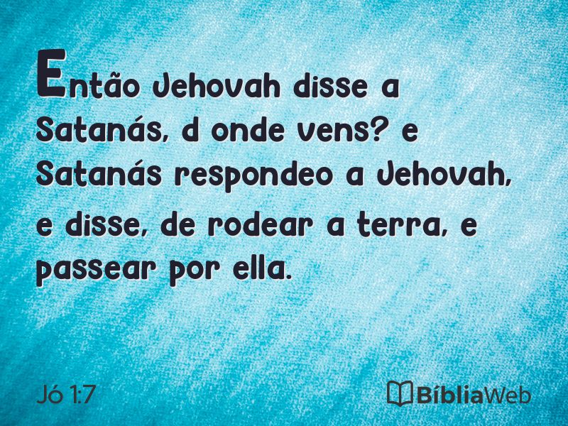 Jó 1:7 em imagem para compartilhar