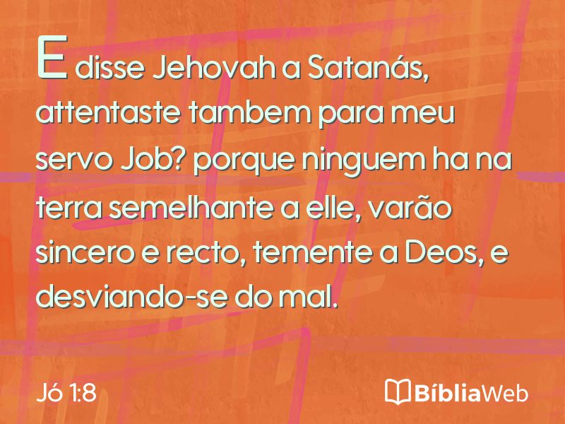 Jó 1:8 em imagem para compartilhar