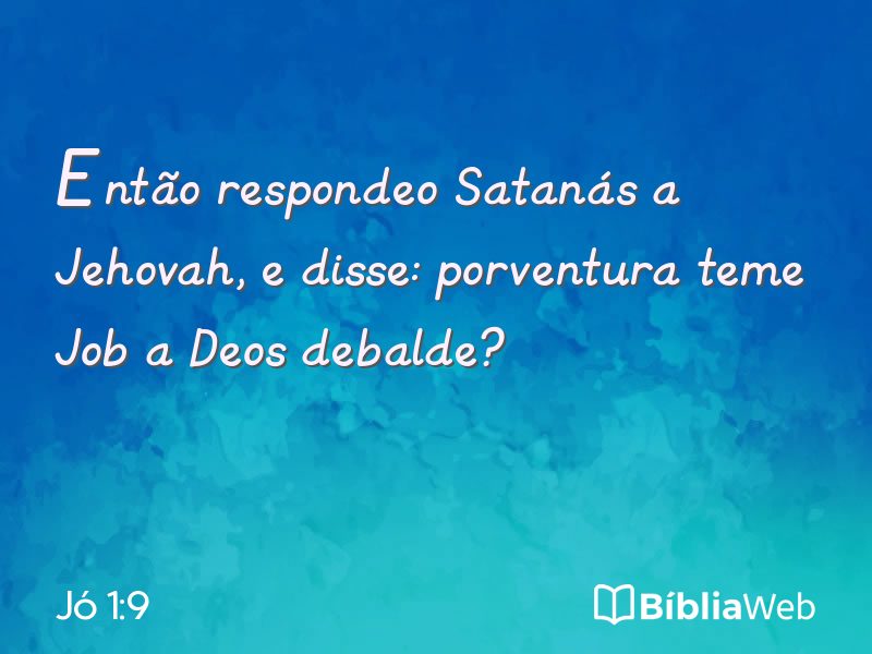 Jó 1:9 em imagem para compartilhar