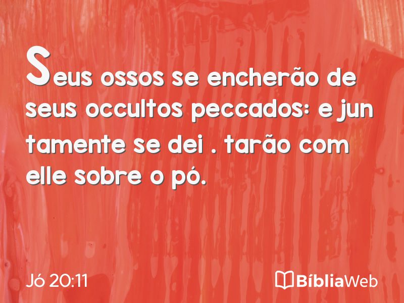 Jó 20:11 em imagem para compartilhar