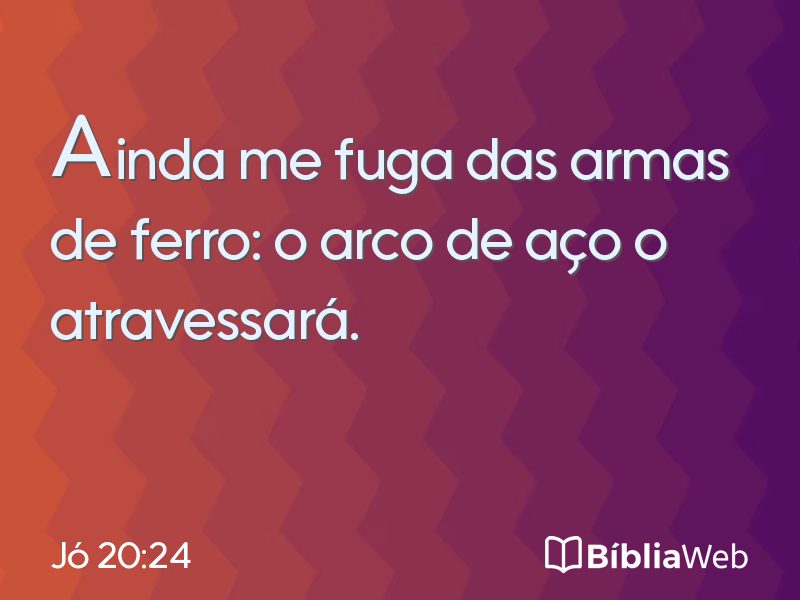 Jó 20:24 em imagem para compartilhar