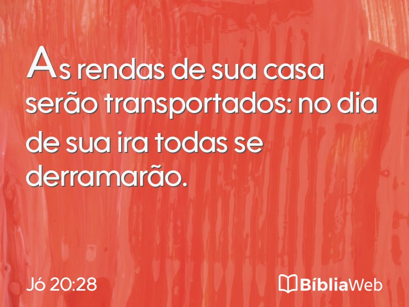Jó 20:28 em imagem para compartilhar