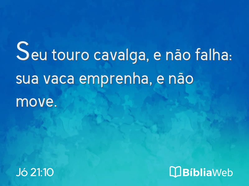 Jó 21:10 em imagem para compartilhar