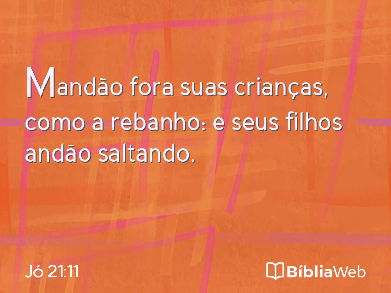 Jó 21:11 em imagem para compartilhar