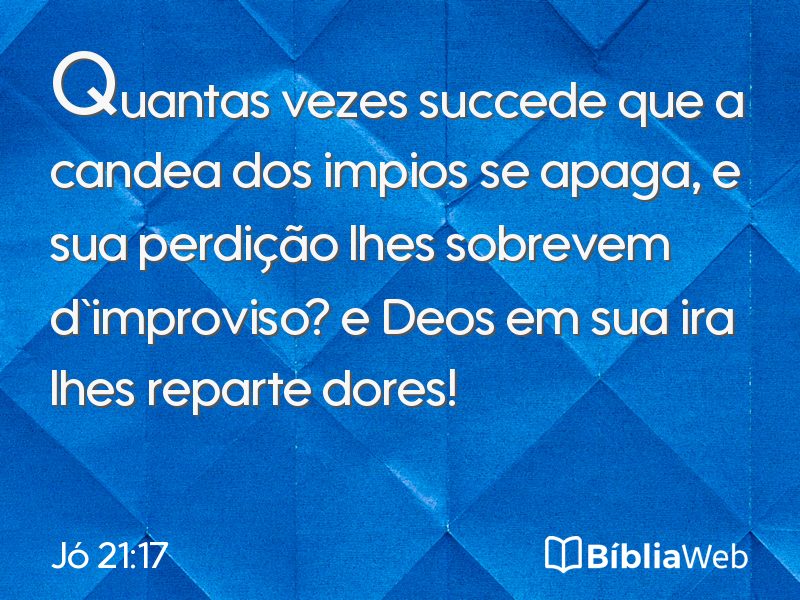 Jó 21:17 em imagem para compartilhar