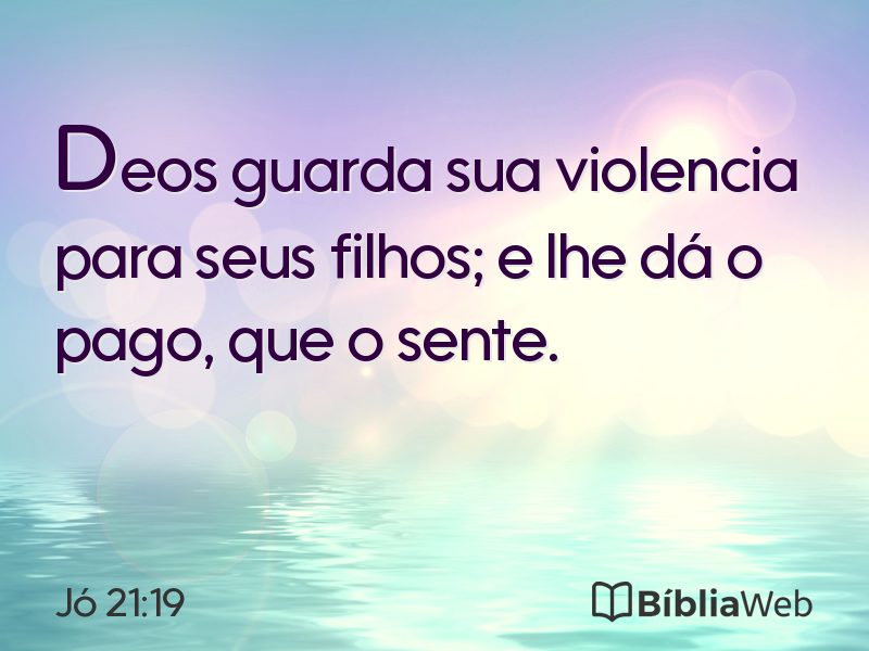 Jó 21:19 em imagem para compartilhar