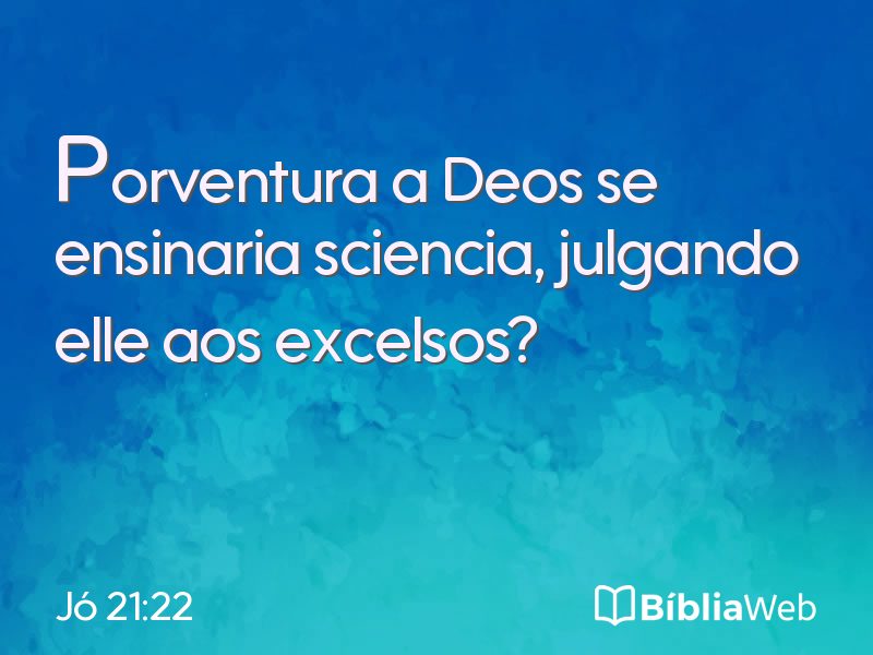 Jó 21:22 em imagem para compartilhar