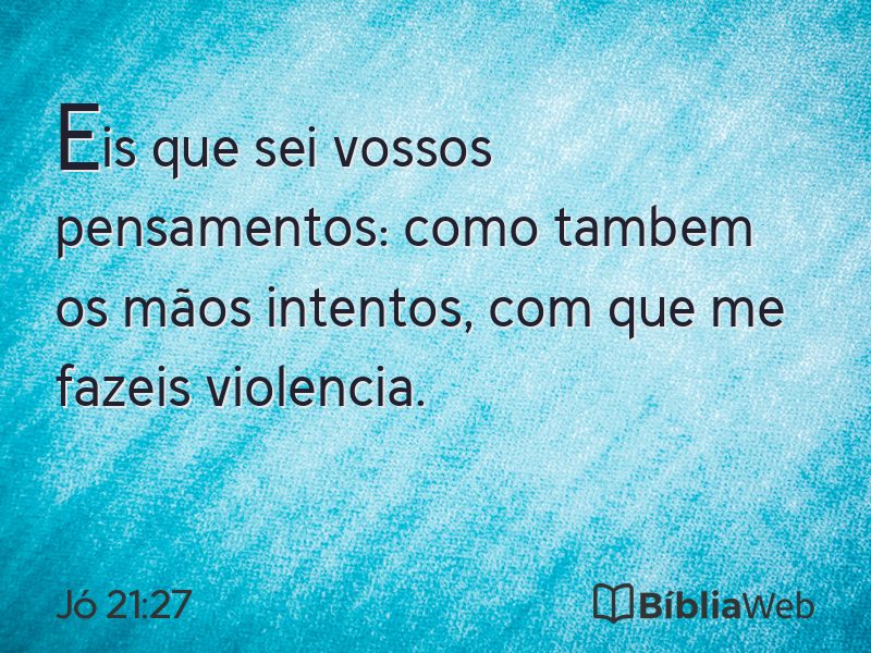 Jó 21:27 em imagem para compartilhar
