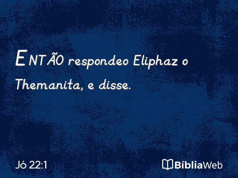 Jó 22:1 em imagem para compartilhar