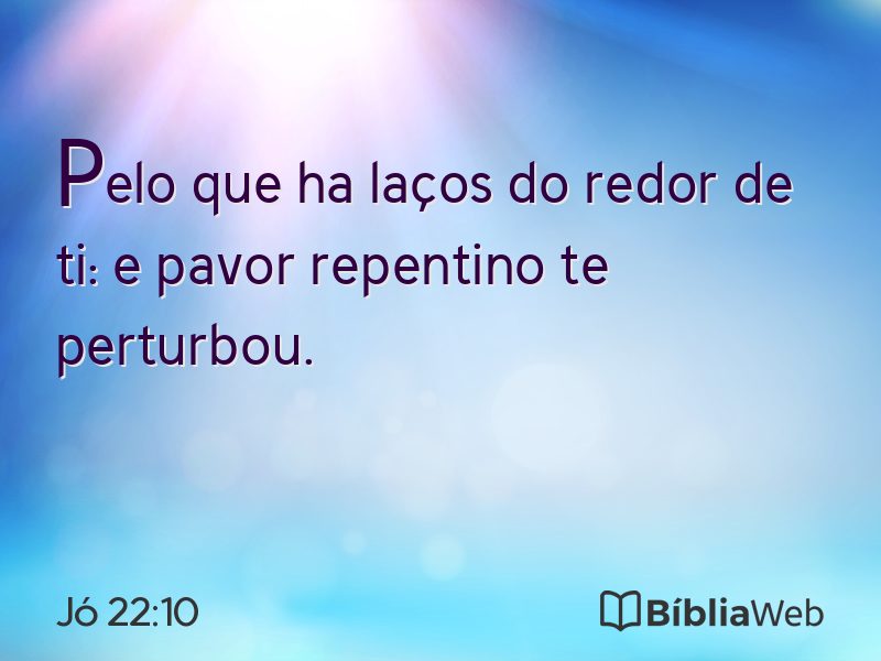 Jó 22:10 em imagem para compartilhar