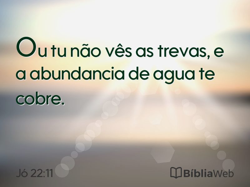 Jó 22:11 em imagem para compartilhar