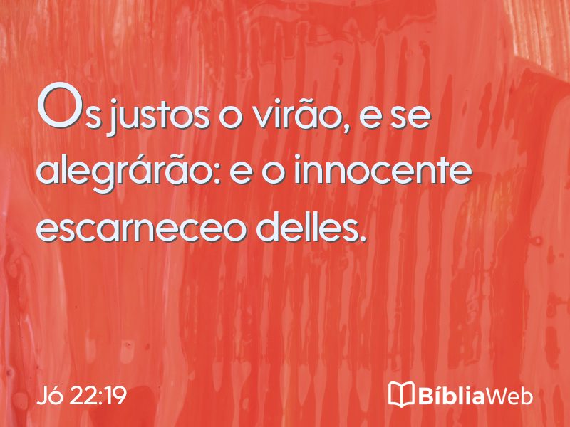 Jó 22:19 em imagem para compartilhar