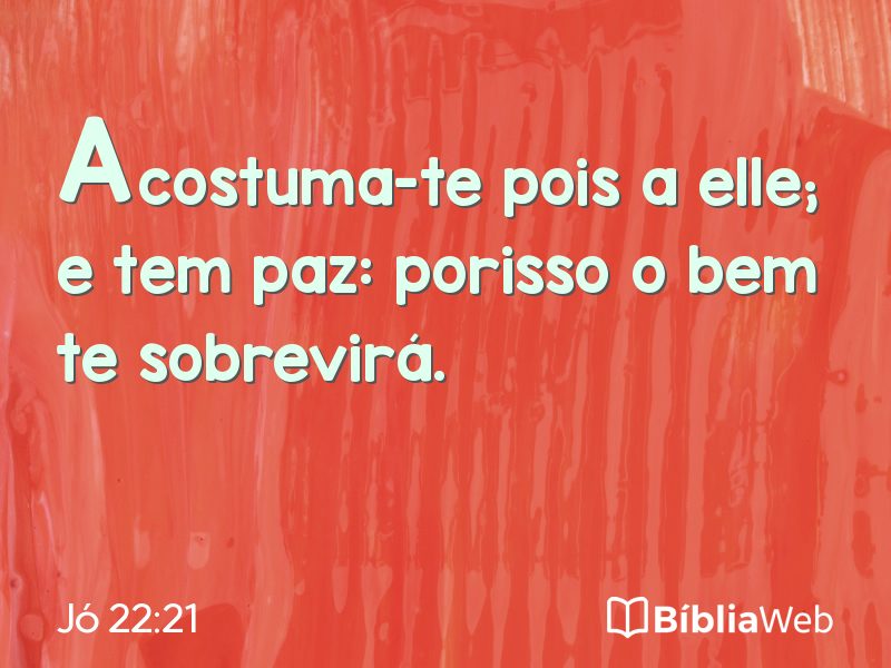 Jó 22:21 em imagem para compartilhar