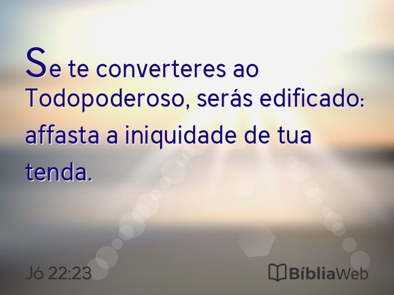 Jó 22:23 em imagem para compartilhar
