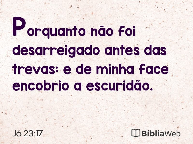 Jó 23:17 em imagem para compartilhar