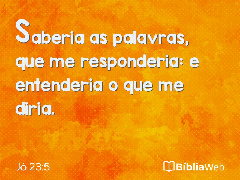 Jó 23:5 em imagem para compartilhar