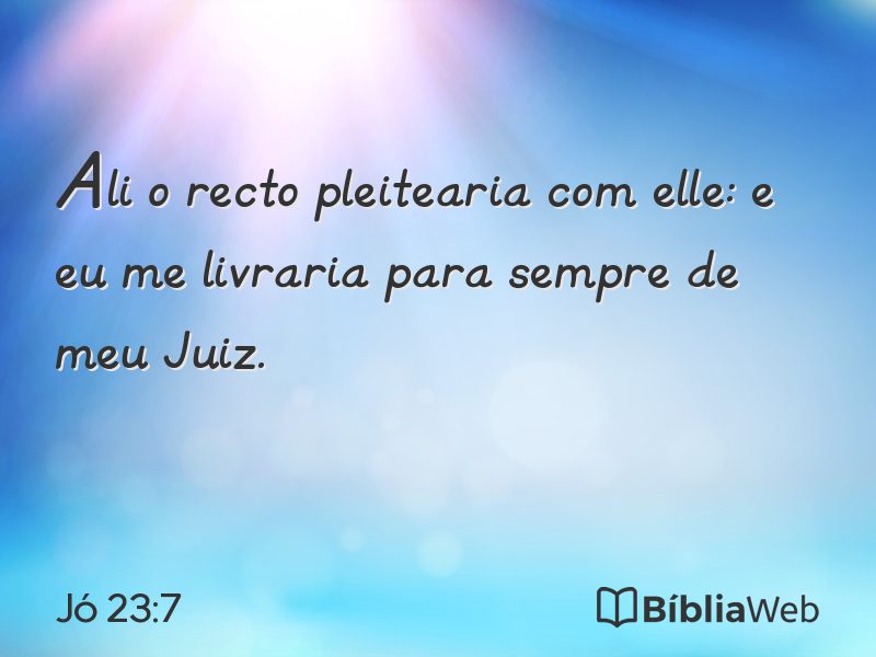 Jó 23:7 em imagem para compartilhar