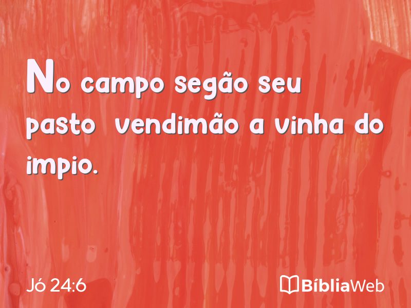 Jó 24:6 em imagem para compartilhar