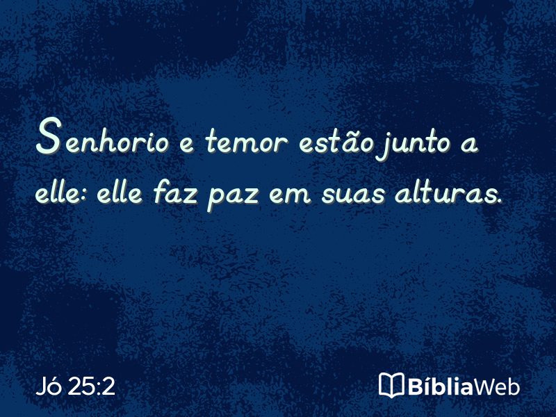 Jó 25:2 em imagem para compartilhar