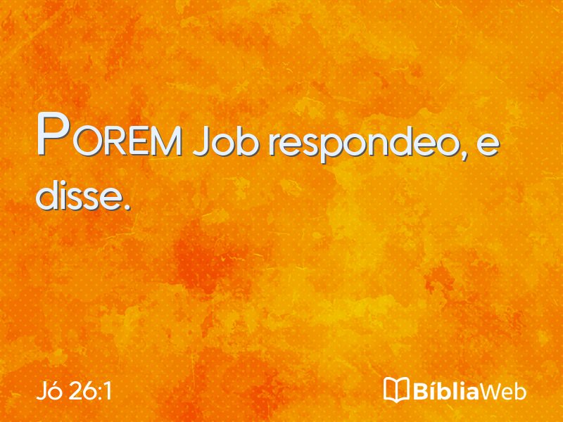 Jó 26:1 em imagem para compartilhar