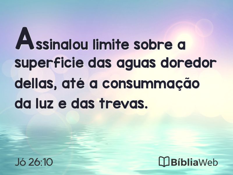 Jó 26:10 em imagem para compartilhar