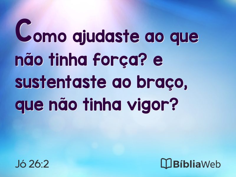 Jó 26:2 em imagem para compartilhar