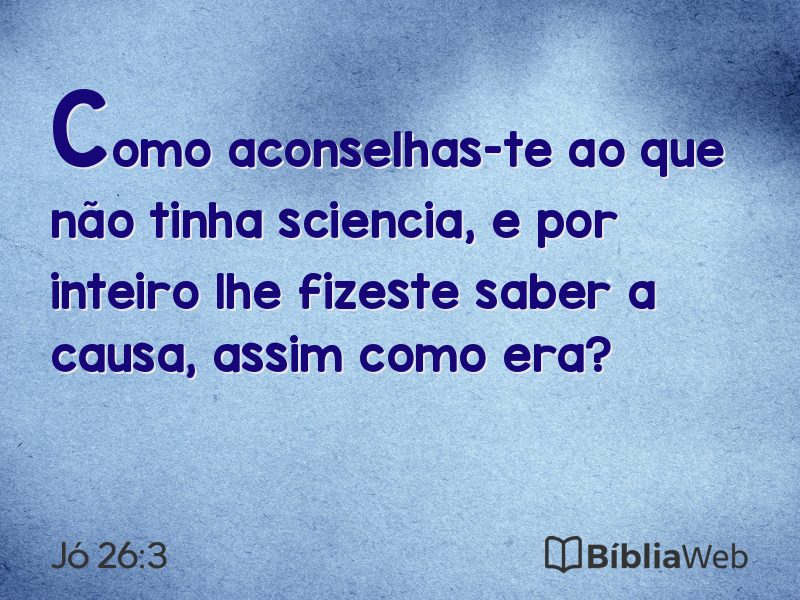 Jó 26:3 em imagem para compartilhar