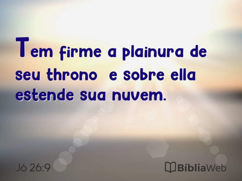 Jó 26:9 em imagem para compartilhar