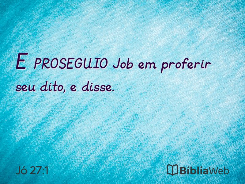 Jó 27:1 em imagem para compartilhar