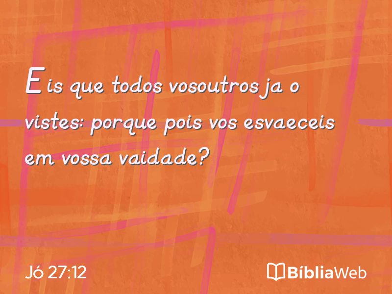 Jó 27:12 em imagem para compartilhar