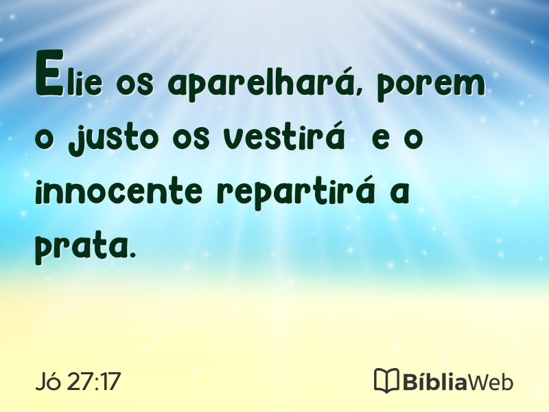 Jó 27:17 em imagem para compartilhar