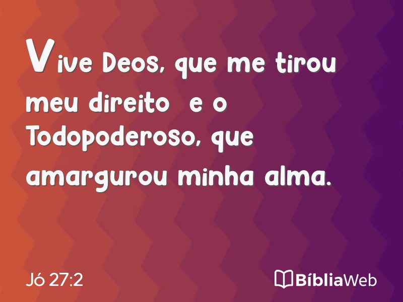 Jó 27:2 em imagem para compartilhar