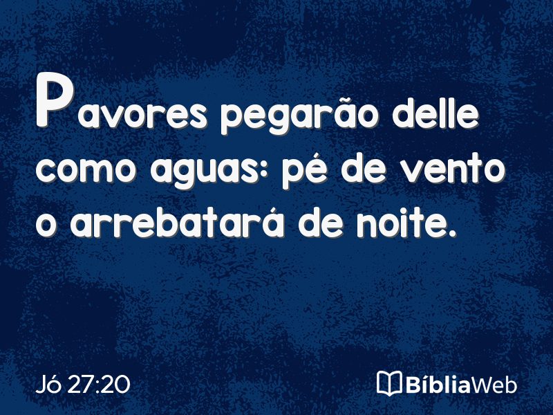 Jó 27:20 em imagem para compartilhar