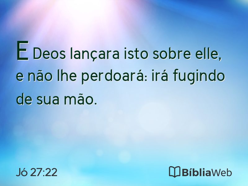 Jó 27:22 em imagem para compartilhar