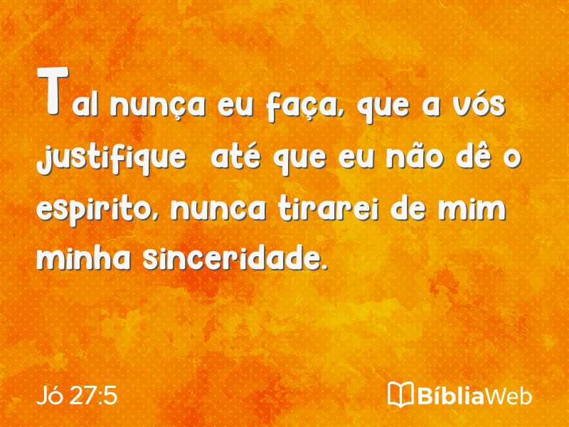 Jó 27:5 em imagem para compartilhar