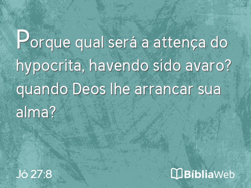 Jó 27:8 em imagem para compartilhar
