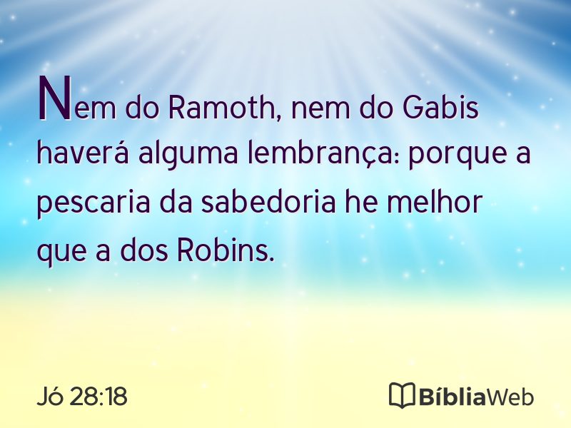 Jó 28:18 em imagem para compartilhar