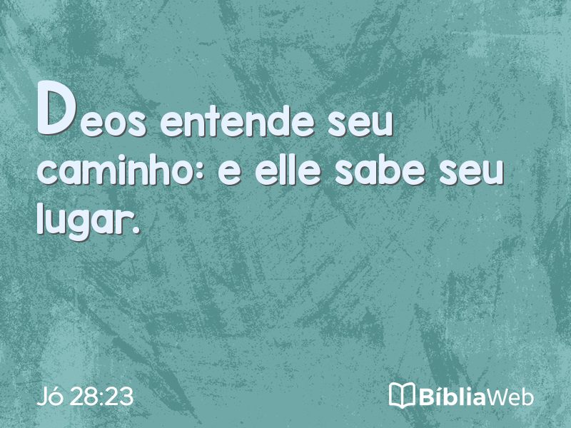 Jó 28:23 em imagem para compartilhar