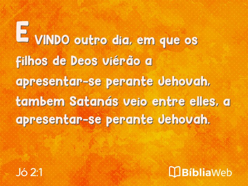 Jó 2:1 em imagem para compartilhar