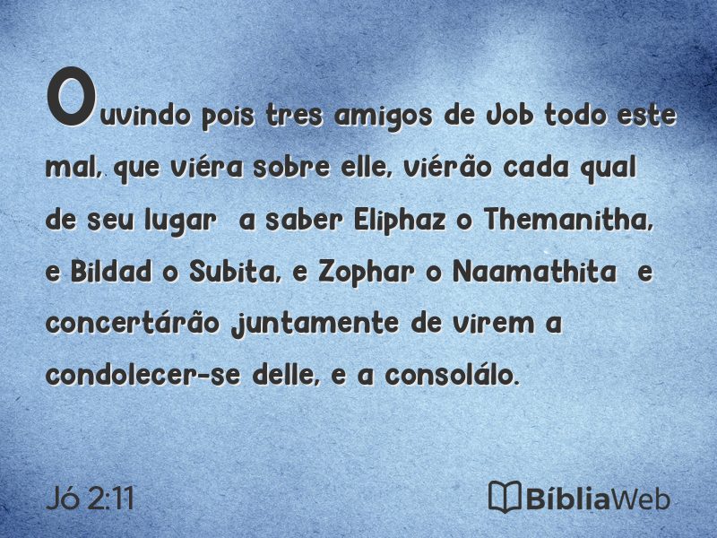 Jó 2:11 em imagem para compartilhar