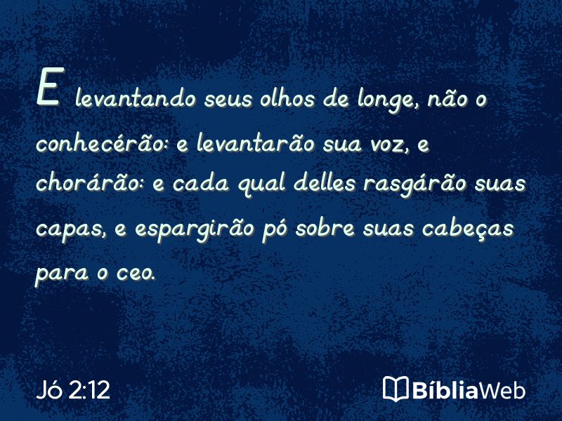 Jó 2:12 em imagem para compartilhar