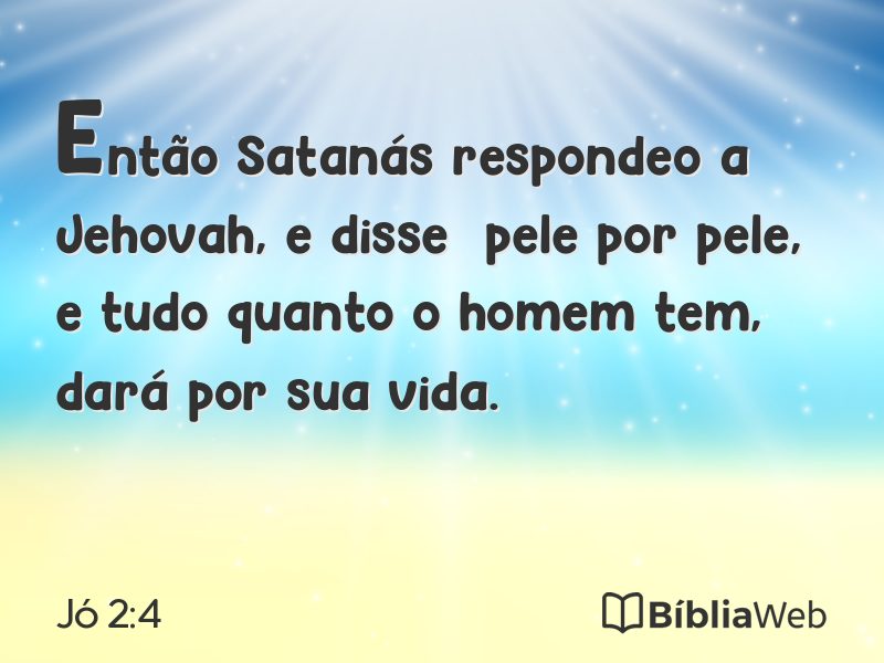 Jó 2:4 em imagem para compartilhar