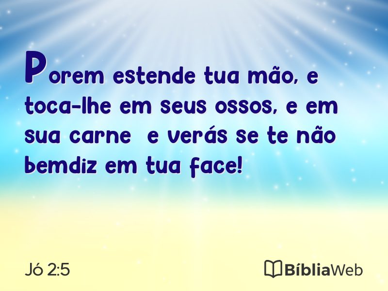 Jó 2:5 em imagem para compartilhar