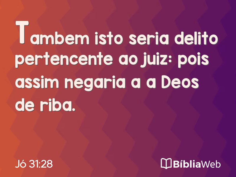 Jó 31:28 em imagem para compartilhar