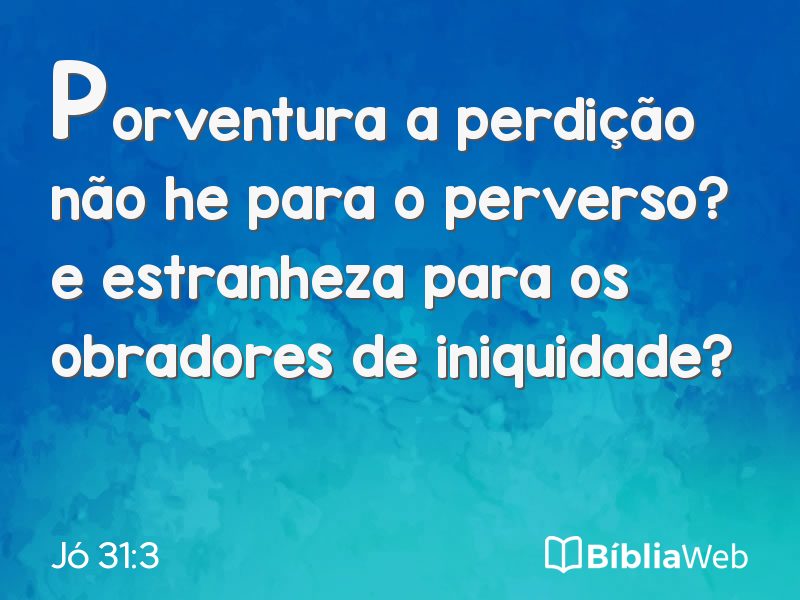 Jó 31:3 em imagem para compartilhar