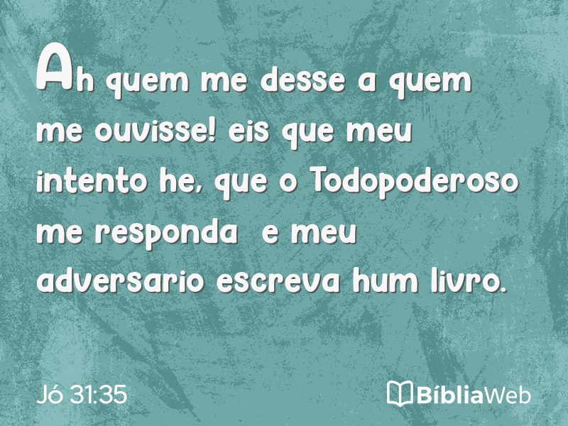Jó 31:35 em imagem para compartilhar