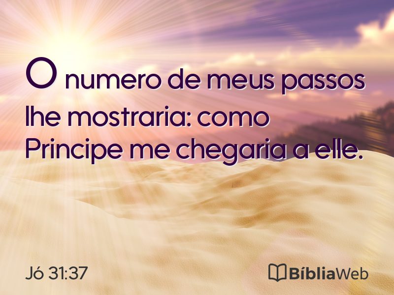 Jó 31:37 em imagem para compartilhar