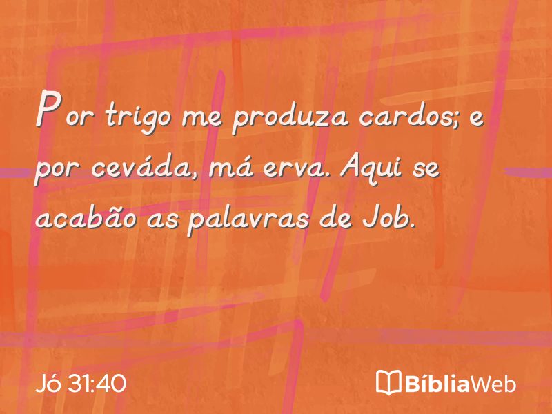 Jó 31:40 em imagem para compartilhar