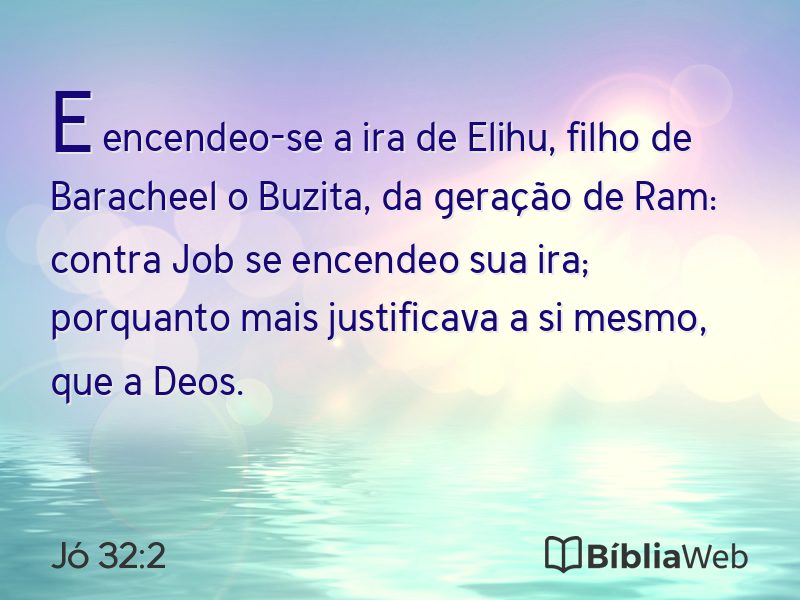 Jó 32:2 em imagem para compartilhar